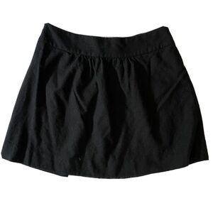 J.Crew Black Wool Pleated Mini Skirt
